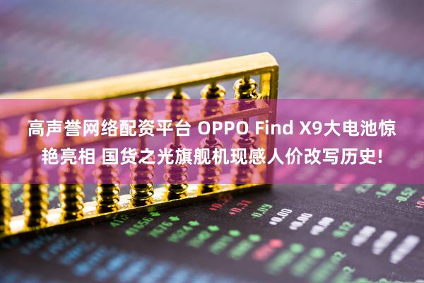 高声誉网络配资平台 OPPO Find X9大电池惊艳亮相 国货之光旗舰机现感人价改写历史!