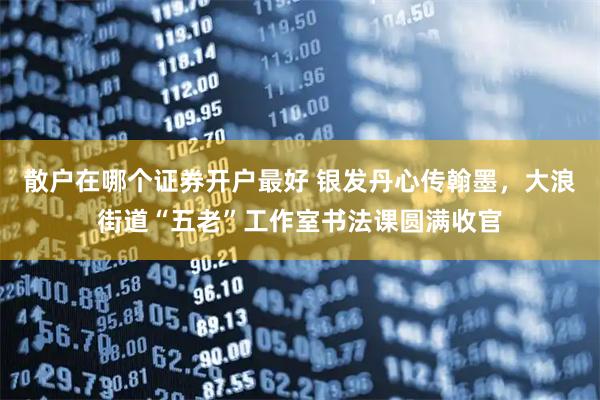 散户在哪个证券开户最好 银发丹心传翰墨，大浪街道“五老”工作室书法课圆满收官